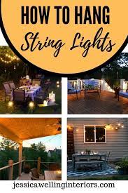 hang outdoor string lights