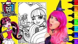 Spectra haunted coloring page | free printable coloring pages. Coloring Monster High Draculaura Coloring Page Prismacolor Markers Kimmi The Clown Youtube