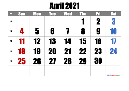 Then you've come to the right place! Printable April 2021 Calendar Calendarex Com