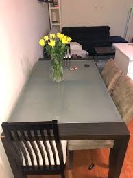 Glass Top Dining Table X5 Chairs