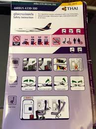 thai airways a330 300 safety card