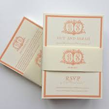 Monogrammed Traditional Wedding Invitations By Claryce Design