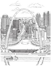 Architecture coloring pages are fascinating. New Adult Coloring Book Shows The Beauty Of St Louis Architecture Arts Blog