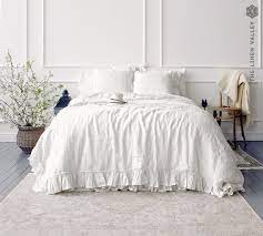 Optical White Linen Comforter Cover