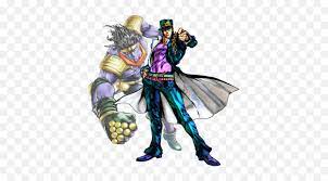 Similar to the world, star platinum is able to stop time for 5 seconds. Jotaro Kujo Star Platinum The World Jojo Bizarre Adventure Png Star Platinum Png Free Transparent Png Images Pngaaa Com