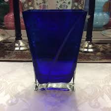 Cobalt Blue Crystal Cased Glass