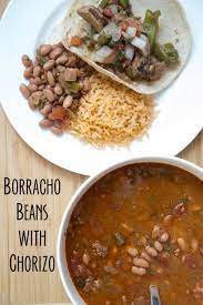 slow cooker borracho beans with chorizo