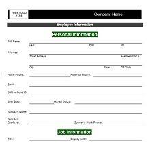 Employee must have at least one year of continuous employment with the university. 30 Employee Information Form Template Free Download Pdf Word Business Template Templates Employer Branding