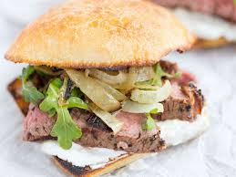 Assemble the sandwiches spread each piece of toasted bread generously with the horseradish cream. Horseradish And Grilled Steak Sandwich