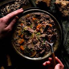 elk and wild rice soup peak to plate