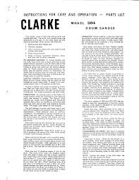 clarke 504 instructions for care and