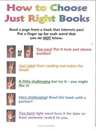 Just Right Books Anchor Chart Awesome Choosing The Right