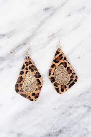 leopard cork filigree earrings moa
