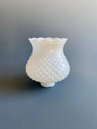 Vintage Hobnail Milk Glass Lamp Shade
