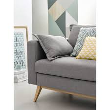 scandinavian 3 seater light grey sofa