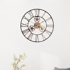 60cm extra large roman gear clock