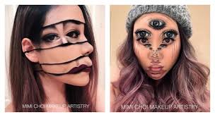 makeup artist creates optical illusions