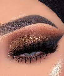 best eye makeup trends smokey with gold