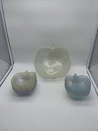 Heavy Glass Apple Shape Dessert Bowl