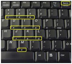 disable numlock on a laptop keyboard