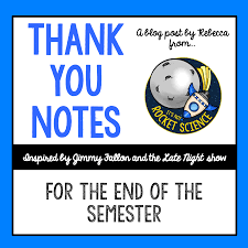 Thank You Notes Volume 2 End Of Semester