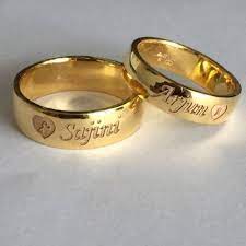 gold golden couple ring for enement