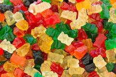 What flavor is the yellow gummy bear?