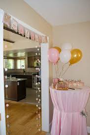 pink white gold and grey baby shower