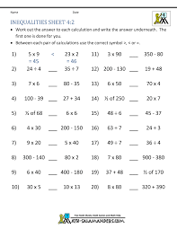 In this equations and inequalities review worksheet, 11th graders solve and complete 100 various types of problems. Phenomenal Math Practice Sheets Inequalities Samsfriedchickenanddonuts