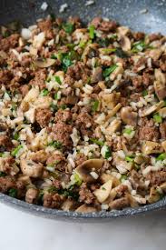 healthy ground beef rice skillet