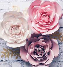 Giant Paper Flowers Wall Decor Large