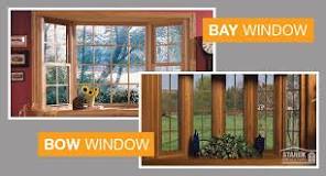 What is a bay and bow window?