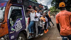 Image result for images of an overcrowded Nairobi matatu