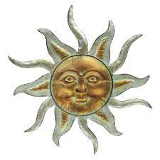 Sun Face Metal Wall Plaque 23 At Home