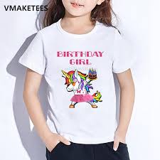 Us 2 3 23 Off Kids Unicorn Cartoon Cute T Shirt Its My Birthday Number 1 11 Print Girls T Shirt Baby Birthday Present Funny Clothes Hkp5250 In