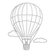 printable hot air balloon coloring page