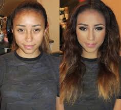 pictures of women with and without makeup