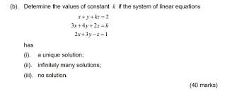 Determine The Values Of Constant K If