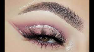 glitter cut crease eye makeup tutorial