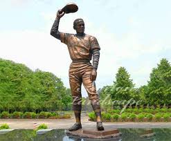 Bronze Baseball Player Statue Sculpture
