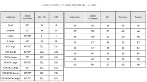 Outerwear Size Guide Smart Clothing Menswear