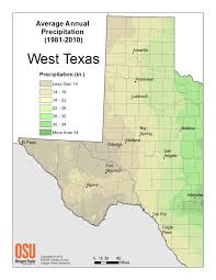 annual precipitation climate of texas