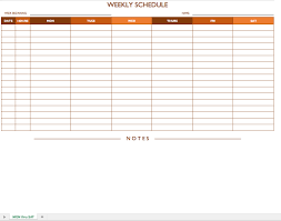 Work Schedule Template Weekly Printable Schedule Template