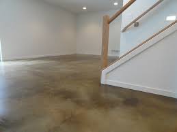 stained concrete basement floor
