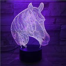 Horse 3d Optical Illusion Led Light 7