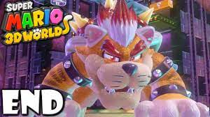 Super Mario 3D World: 2P Co-Op! Meowser Boss Bowser ENDING (Nintendo Wii U  HD Gameplay Walkthrough) - YouTube