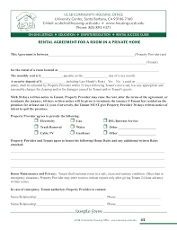 Room Rental Lease Agreement Form Templates At