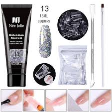 poly extension gel nail kit clear