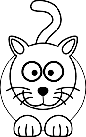 black and white cat clip art at clker