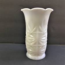 Milk Glass Bud Vase Ruffled